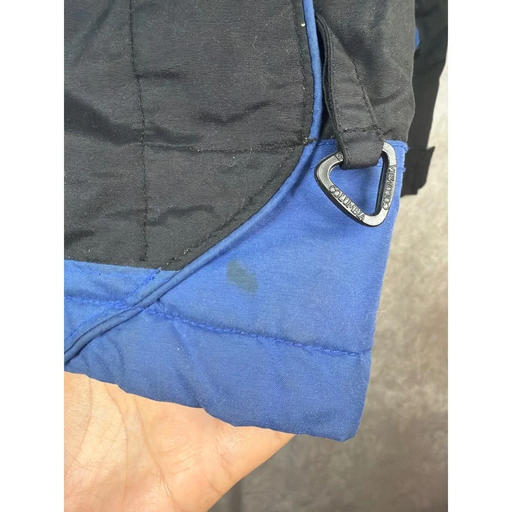 VTG Columbia Hooded‎ Anorak Jacket Black Blue Yellow Youth 14/16 Winter Ski Snow